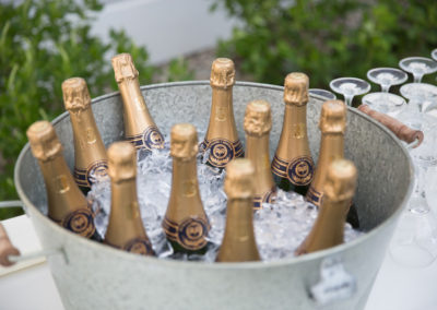 Fine California Champagne on ice for a celebratory toast at a Churchill Events wedding.